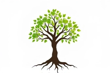 Symbolic tree of financial growth and stability.