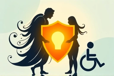 Symbolic shield protecting family from illness and disability.