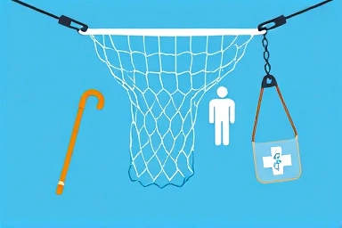 Symbolic representation of protection against illness-related disabilities.