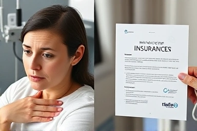 Dog bite victim receiving care and insurance solution.