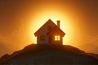 Resilient house protected from earthquake.