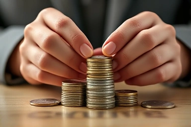 Hands optimizing financial assets for retirement.