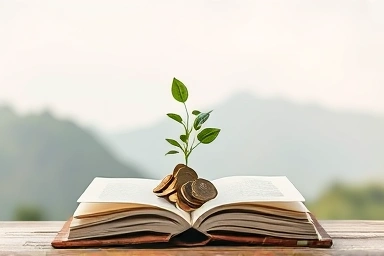 Symbol of national pension growth and financial security for seniors.