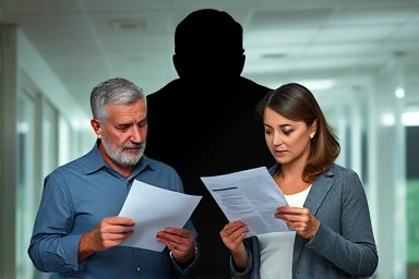 Middle-aged couple worried about medical bills and financial burden.