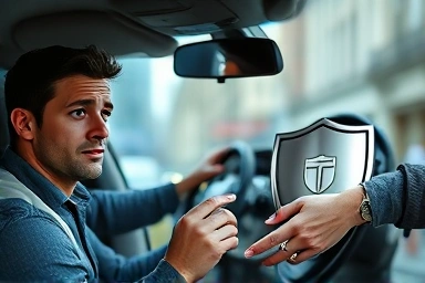 Driver stress vs insurance security, traffic accident support.