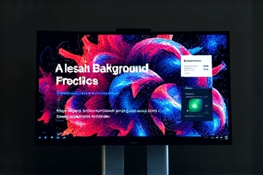 AI-generated PPT background and final slide.