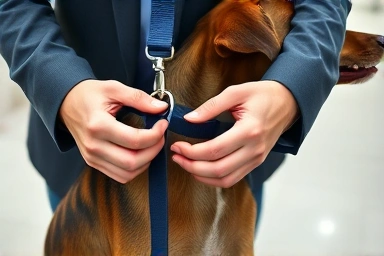 Professional dog leash attachment