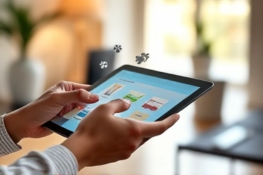 Hands organizing errands on a tablet, representing side hustle success.