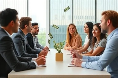 People earning money from a focus group discussion.