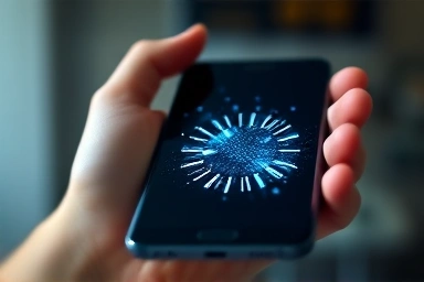 Galaxy phone recovering lost digital data particles