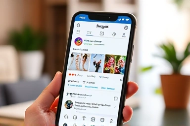 Smartphone showing successful Instagram market sales.
