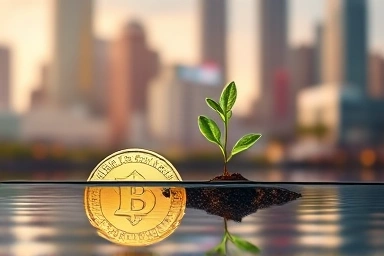 Symbolic representation of business startup challenges and rewards.