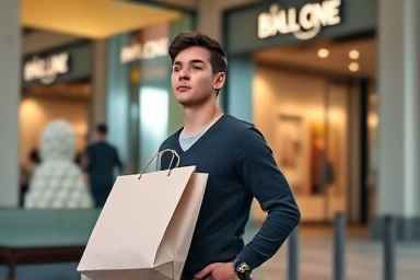 Person successfully completing a luxury goods proxy purchase.