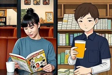 Comic book cafe work reality vs. customer perception