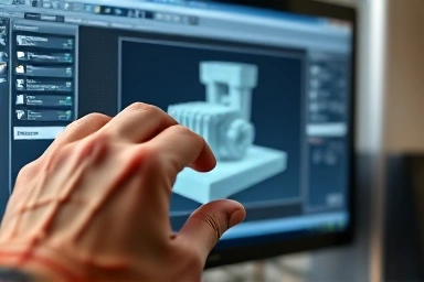 Close-up of 3D modeling on computer screen for animation.