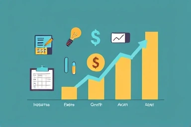 Symbolic representation of online income growth.