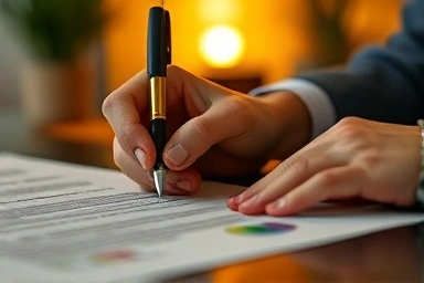 Professional document creation symbolizing career success.