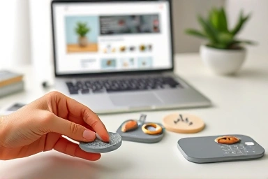 Hands arranging unique products for online store differentiation