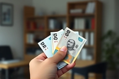 Symbolic representation of income earned from a part-time job.