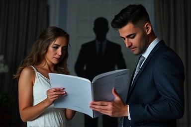 Couple stressed over wedding MC cost and potential mistakes.