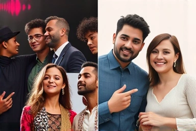 Wedding singer options and happy couple