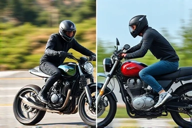 Cafe racer riding postures, performance vs comfort, motorcycle ergonomics