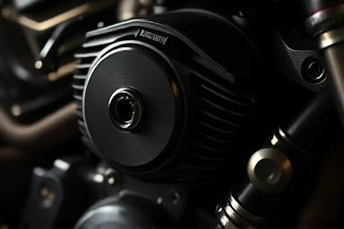 Ducati engine cylinder head, intricate mechanical engineering, precision components.