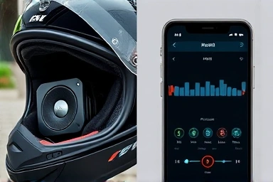 Helmet speaker placement and smartphone EQ for audio tuning