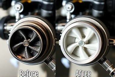 Dirty vs clean motorcycle throttle body comparison