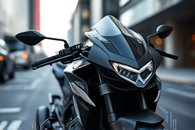 Modern motorcycle with integrated smart technology