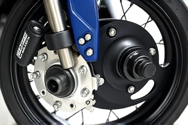 Symbolic representation of motorcycle vibration and secure fastening.