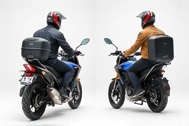 Comparison of motorcycle riding comfort with and without a passenger backrest.