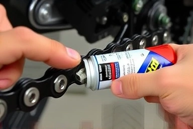 Motorcycle chain maintenance, rust prevention, lubrication