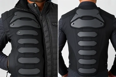 Comparison of internal vs. external motorcycle spine protectors.