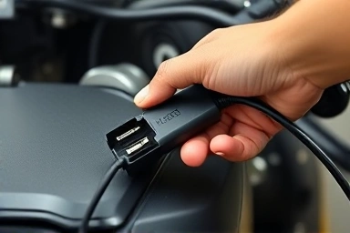 Motorcycle USB charger installation, expert connection
