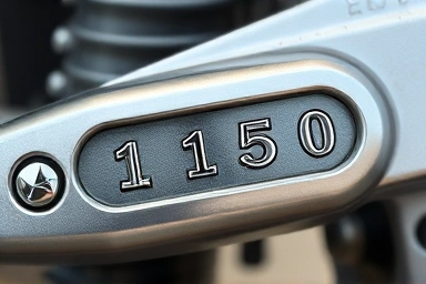 Motorcycle frame with newly engraved VIN