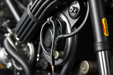 Motorcycle wiring harness, clean electrical connections