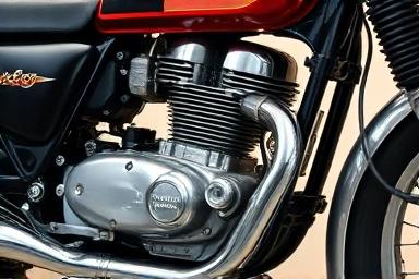 Close-up of restored classic motorcycle detailing, highlighting art and investment.