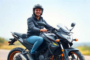 Rider enjoying a well-maintained used motorcycle