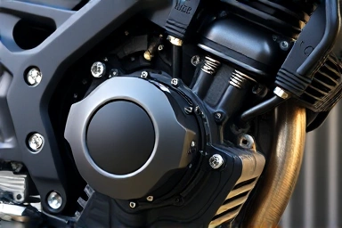 Motorcycle engine internal components, mechanical precision, engineering detail