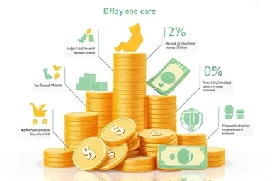 Infographic symbolizing increased financial benefits for childcare.