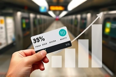 대중교통 카드와 환급 혜택 증가를 나타내는 그래픽