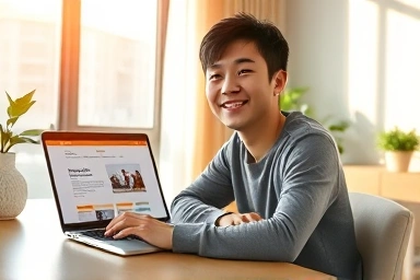 청년 월세 지원 신청 완료 후 안심하는 모습