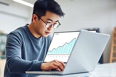 Small business owner using AI for marketing support