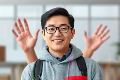 Small business owner receiving government support for minimum wage increase.