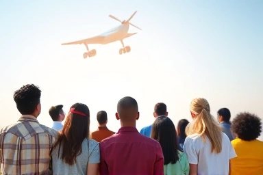 Diverse small business owners looking towards a bright future.