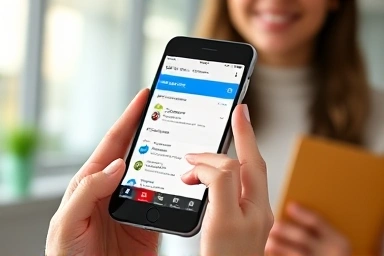 Smartphone screen showing HRD-Net training courses