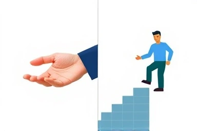 Contrast between passive support and active job seeking