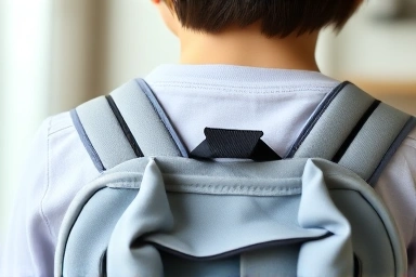 책가방 어깨끈 흘러내림을 방지하는 가슴 벨트 상세 모습