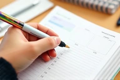 모트모트 플래너에 학습 계획 작성하는 모습